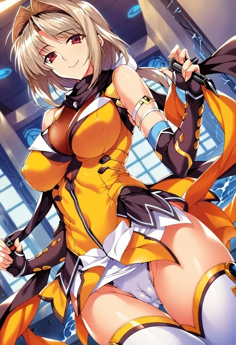 12k,masterpiece, Highest quality, Anime Style,Official Art Beautiful Lighting, 1 girl, bangs, (Inside a futuristic base:1.4), , masterpiece,Noise Reduction,Perfect Anatomy,High resolution, Very detailed,Game CG,Dutch Angle ,Beautiful attention to detail,Vi...