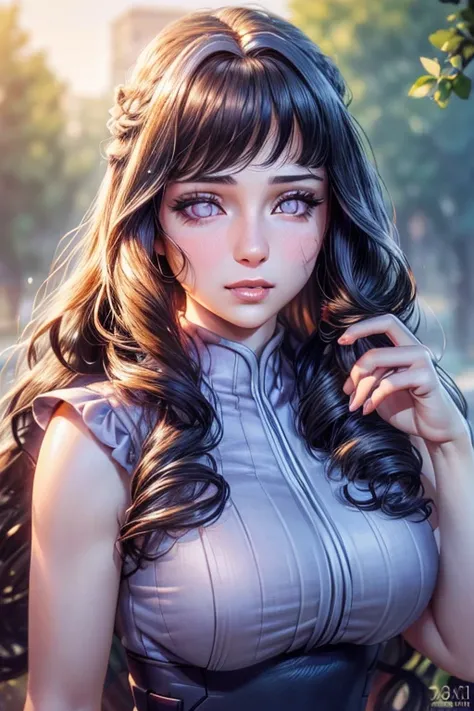 beautiful detailed eyes, beautiful detailed lips, extremely detailed eyes and face, long eyelashes, 1 girl, detailed face, realistic, dynamic color and lighting, wavy hair, light blush, (best quality,4k,8k,highres,masterpiece:1.2),ultra-detailed,(realistic...