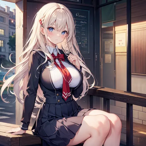 4K,High resolution, (Highly detailed CG,8k,wallpaper)、One teenage girl,(((Young Girl、Big Breasts,M(School uniforms,(whole body),whole body)))),(Clean detailed eyes),(Huge breasts),(Huge breasts),(Huge breasts),(Huge breasts),(Very large breasts),(Beautiful...