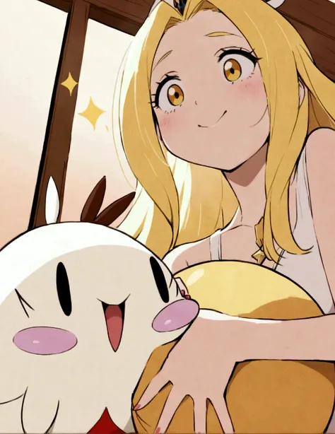 examines the Milf Ball containing the captured sparrow Poke-her-mon, a contemplative look on her face Hmm, lets see here… taps the ball thoughtfully, then consults the Milfadex Aha, I thought as much! grins proudly This, my dear trainer, is a Poke-her-Twee...