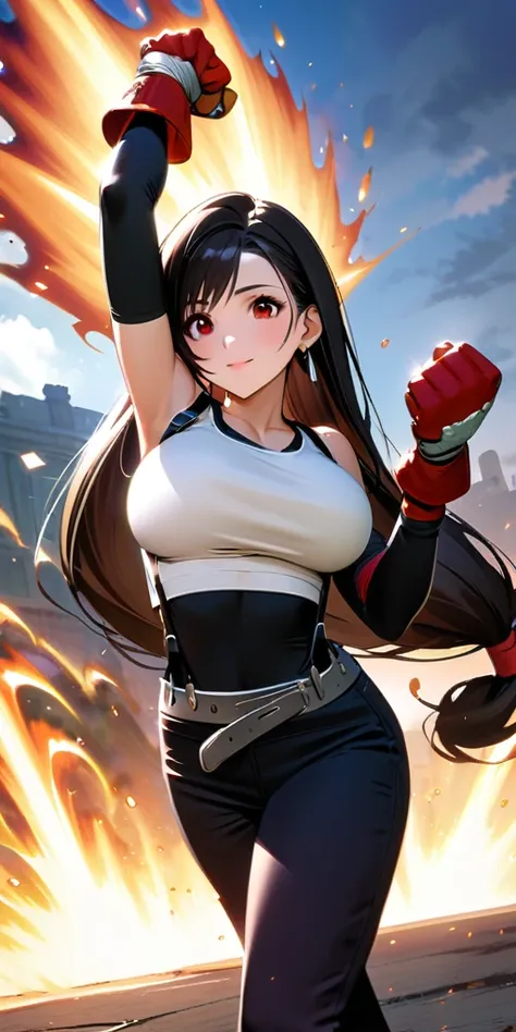 (((((tifa lockhart,final fantasy 7:1.5))))),((highest quality、masterpiece、anime style、best quality、high resolution、8k、detailed、u...