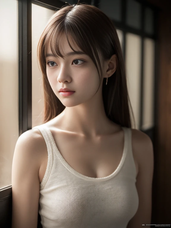 Highly detailed CG Unity 8K wallpapers, With the highest quality, Very detailed, masterpiece, Realistic, Realistic photos, Very detailedかわいい女の子, 19 years old, alone、thin, Height: 165cm, (Women&#39;s Golf Wear) , (Golf Mini Flare Skirt) , (Embrace the golf ...