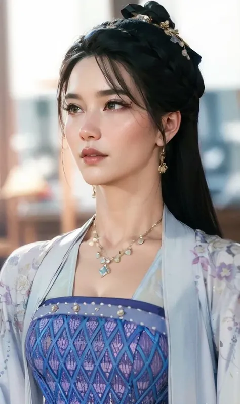 wuxia, Chinese clothes, hourglass figure, large breasts, big hips, masterpiece, best quality, ultra detailed, realistic