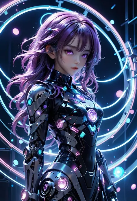 Future Technology,bail_machine人t,machine人t,machine人tics,machine_machine人,slope,Partial texture of a metal machine人t,Simple background,(1 Girl:0.6),Mecha Girl,Matte metal,metallic line,
High quality beautiful wallpaper,The girl was surrounded by Magic Circl...