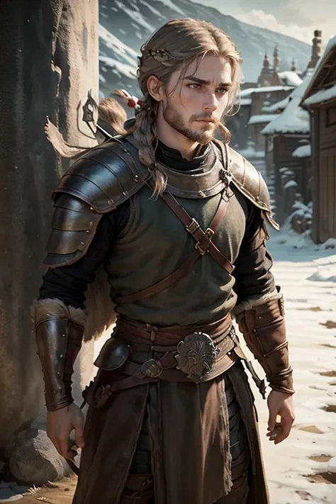 young, viking, viking culture, with bows in hands, training, Game of Thrones style, medieval, Short hair with bangs, male chauvinist, male, (((young))).