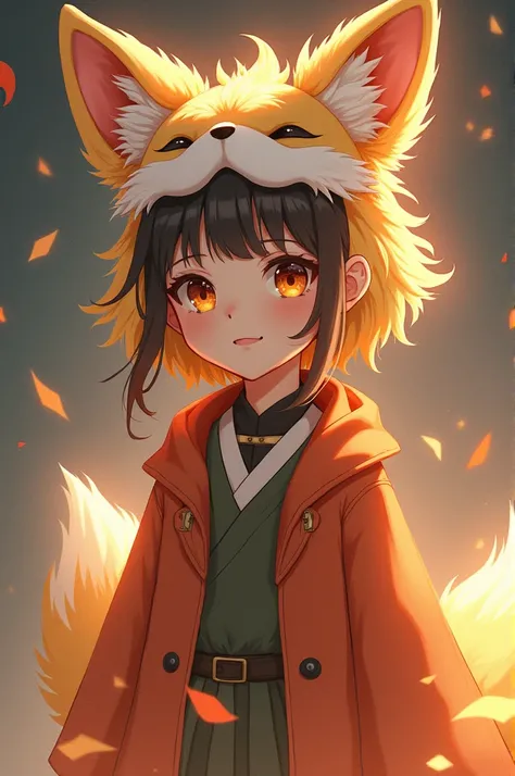 1 Girl,Solitary,, Official Art, Unity 8K wallpaper, Extremely detailed, beautiful and aesthetic, beautiful, masterpiece, best quality,, Fox Demon, fox面具, Short coat, Foxfire Curse, fox, Transformation,