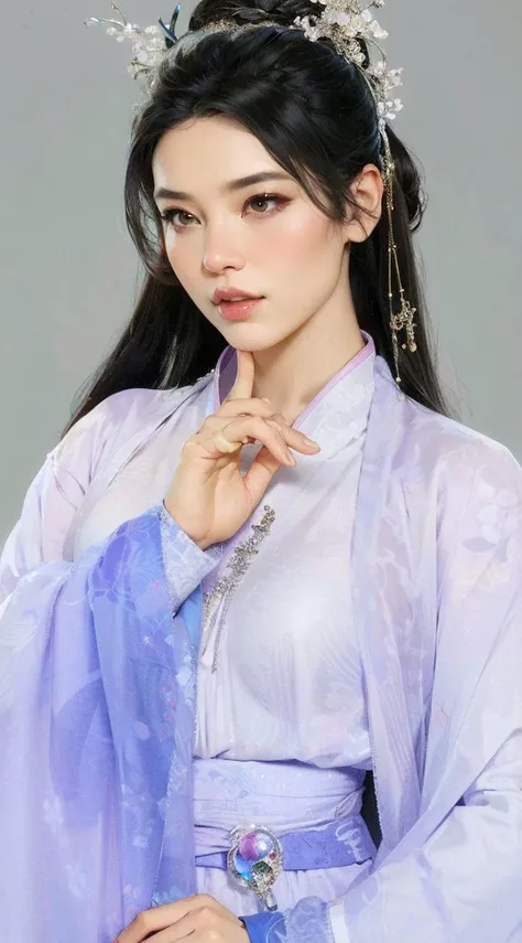 wuxia, Chinese clothes, hourglass figure, large breasts, big hips, masterpiece, best quality, ultra detailed, realistic