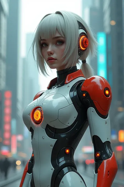 Woman in futuristic suit posing in city, cute Robot girl, Robot girl, beautiful boy, cyberpunk anime girl mecha, perfect robot woman, perfect anime robot woman, female robot, cyberpunk beauty young cyberpunk anime girl, girl in mecha network armor, cyberpu...