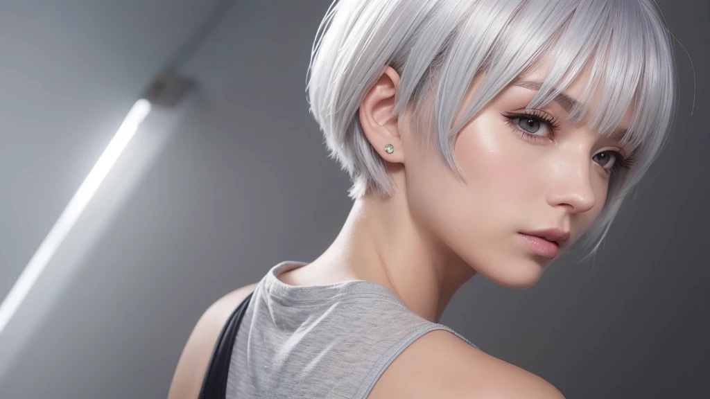 Silver Hair　short　clear