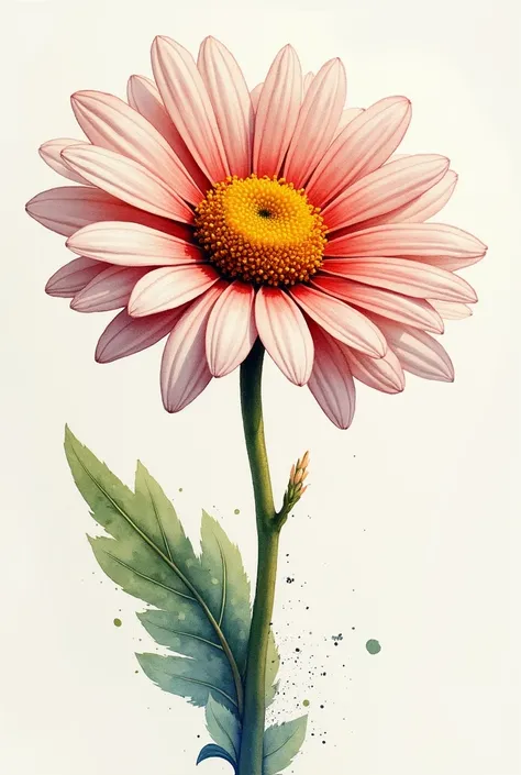 a Daisy painting with a splatter background and spray paint effect, by Eugeniusz Zak, watercolor art, by Károly Lotz, watercolor painting, watercolor painting style, watercolor detailed art, by Reuben Tam, watercolor digital painting, watercolor , masterfu...