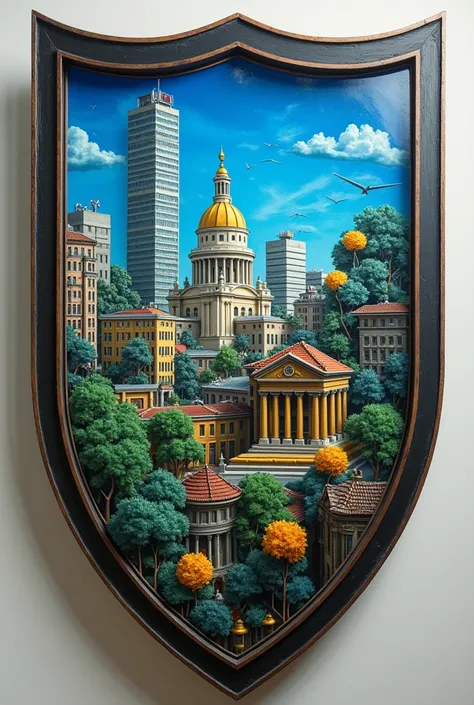 São Paulo shield made of glass