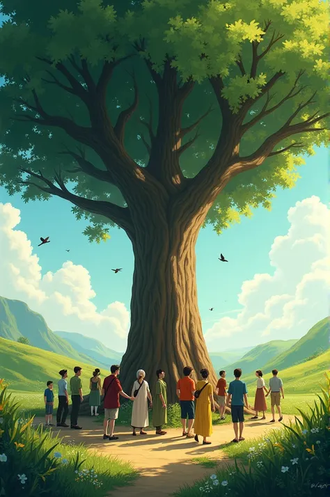 The next day, when the villagers reached the tree,