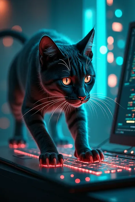 wild cat computer code pc keyboard 