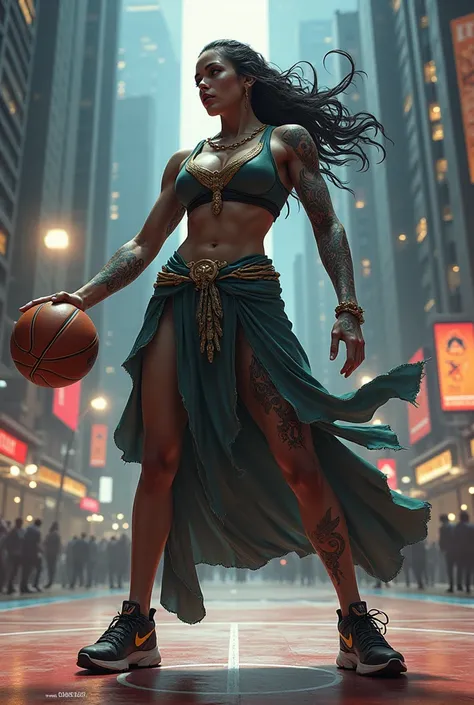 Illaoi jugando basket 