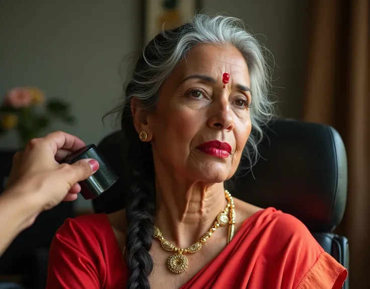 in luxerius office items sorrounded bright lighted modern indian office,Six 65 years old indian lady doing blowjob for 40 years old her employer,red lipsstick,cornrowed braided hair,styled with 100000 liters hair oil,hairs like viscus oiled pulp,slick comb...