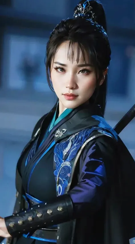 wuxia, Chinese clothes, hourglass figure, large breasts, big hips, masterpiece, best quality, ultra detailed, realistic