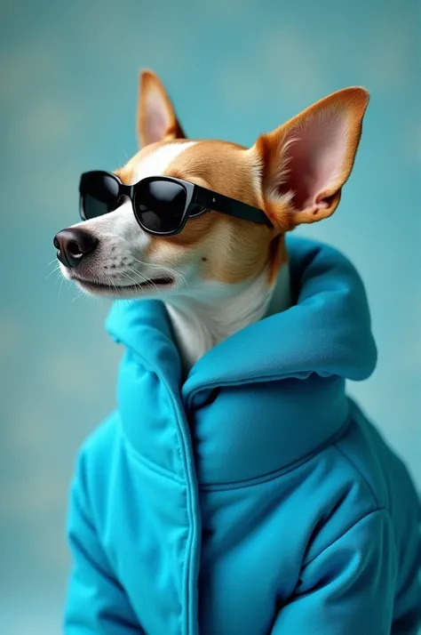 The best cell phone wallpaper, Award-Winning Wallpaper, portrait photography, In the front view is a portrait of a cute dog wearing mid-1960s space age fashion, Side view photo, Shot with Canon EOS R5, Set a strong contrast that accentuates the subject, Fl...