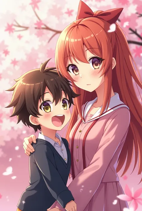 Beautiful girl and boy who make the delicious anime