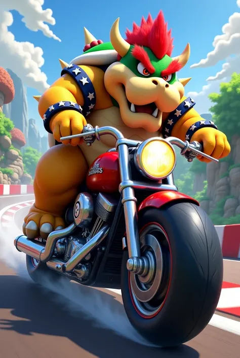 BOWSER ON BOWSER&#39;S MOTORCYCLE FROM MARIO KART WII