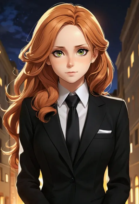 Adagio dazzle as România hetalia female with black suit and black necktie 