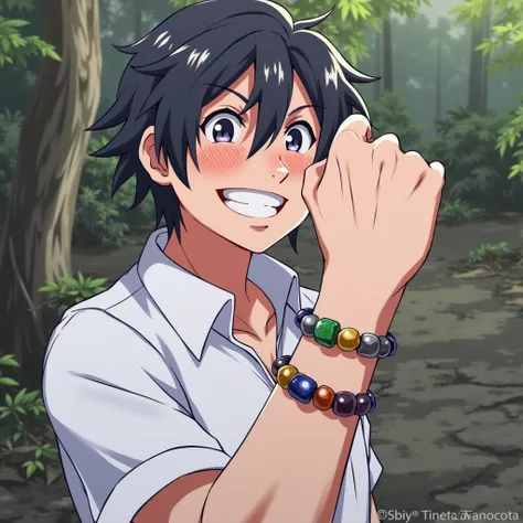 (anime), smile,  male、Power Stone Bracelets