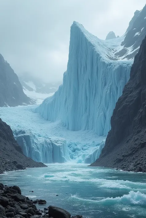 Breakdown of polar glaciers in the future 