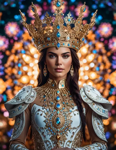 cinematic photo very detailed portrait of (((ohwx woman))) like an elegant goddess, ornate crown, beautiful symmetrical face, di...