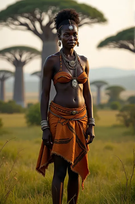 African woman tie loin cloth