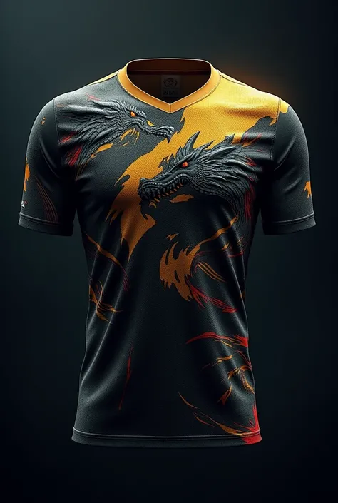 Colombia football shirt with dragons in dark tones