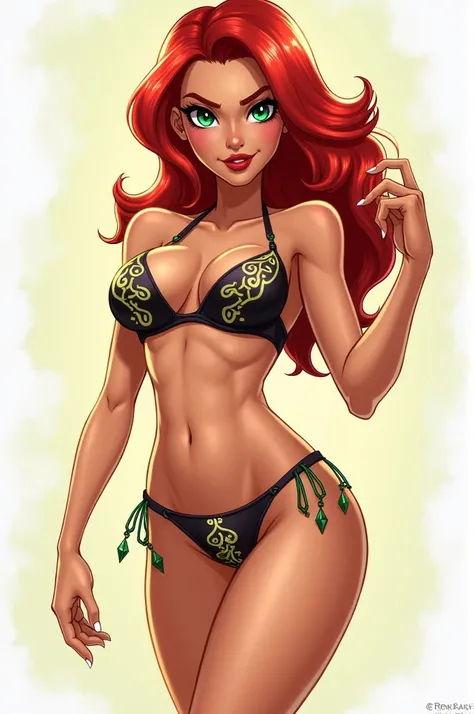 A drawing of Gwen from Ben 10 in a sexy bikini