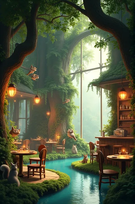 Restaurant inspired by forests 