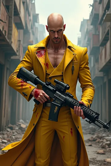 Saitama in a bloody yellow suit、Free Fire&#39;s evolved weapon MP40 Cobra 