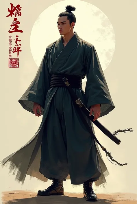 A very powerful martial arts master，Chinese style，male，Wearing period costume，Second Dimension，The whole body exudes a terrifying atmosphere