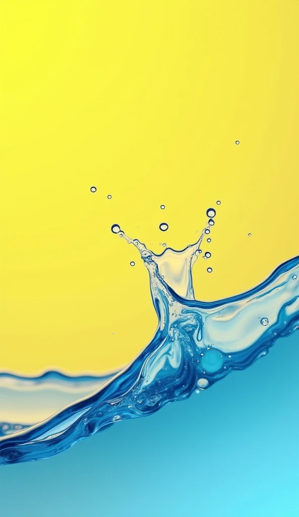 background yellow splash liquid blue color gel realistic 4k  