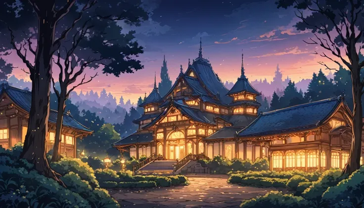 masterpiece, best quality, number, illustration, Anime style background, landscape, background, Low exposure, 4K resolution, Extreme details, Very detailed, Movie Lighting, Trees, Comfort, architecture