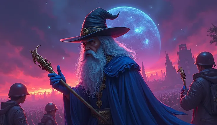 edm music, illustration, wizard