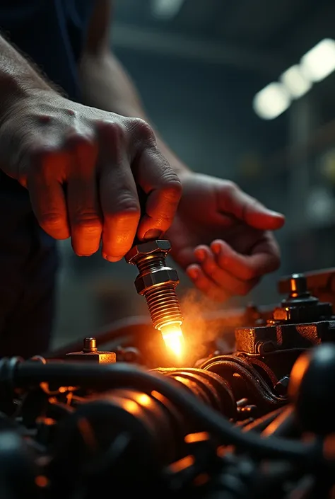 Application of a hot spark plug
