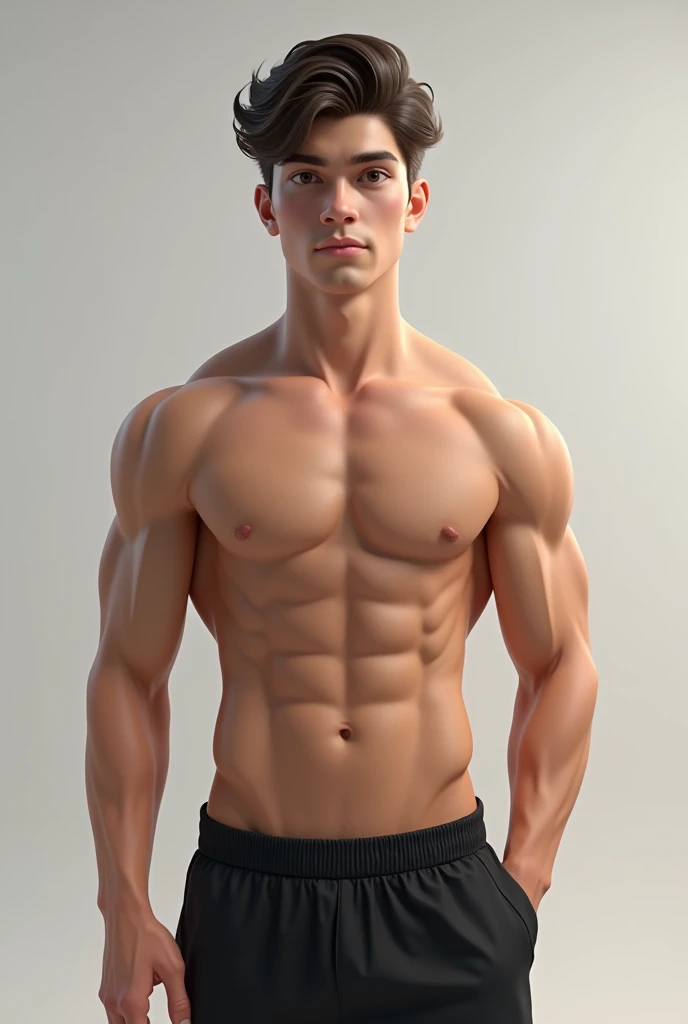 18 yo boy with six pack 