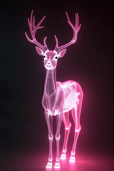 Cinematic Photo of  absurd, fine-art photography, half woman half deer, of a woman, x-ray, light-pink lighting, in the style of minimalism photography, studio photography --ar 3:4 --v 6.0 --style raw