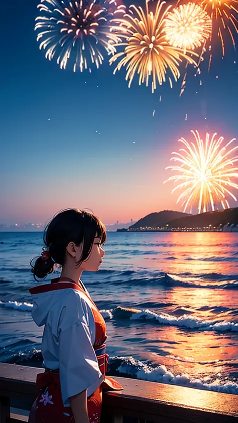 Ocean,Fireworks,background image,Japan