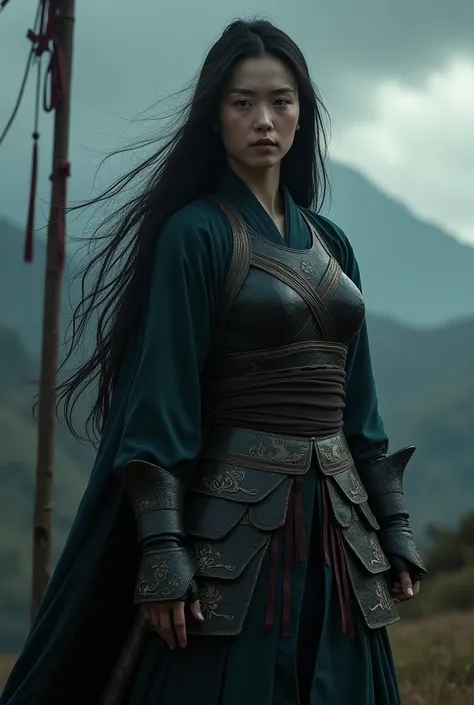 dark fantasy,mulan long hair, live action,actress Mirei Kiritani,