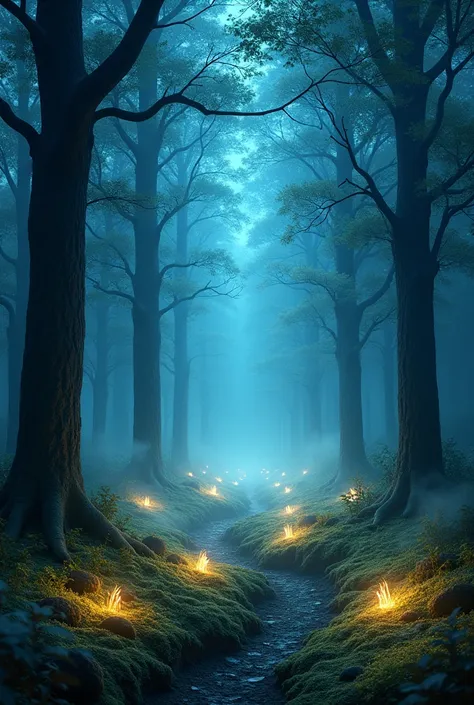 Forest glowing background 