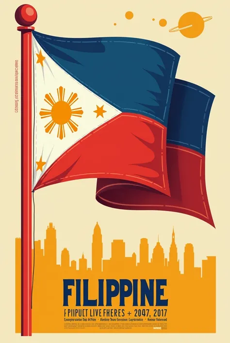 (Make a poster about Filipino wikang mapagpalaya make it simple  like a flag