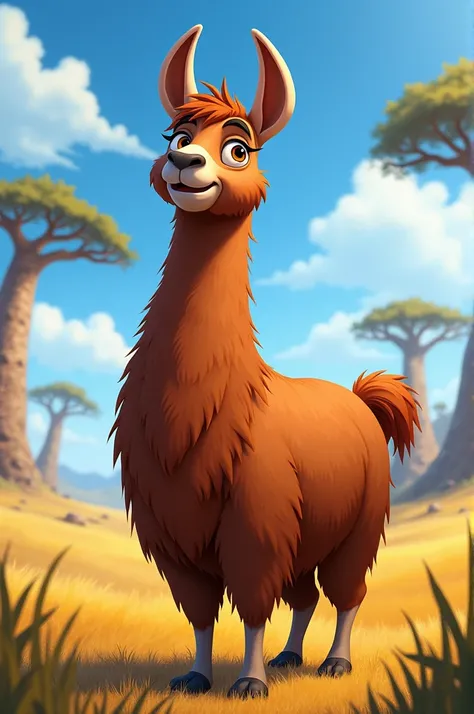 Pumbaa from the cartoon, but instead of it being a wild boar, it&#39;s a llama