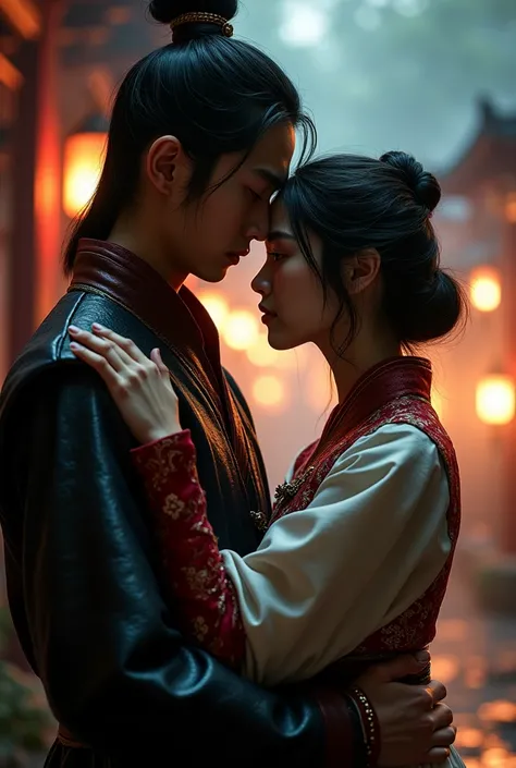 dark fantasy,Captain Li Shang , live action mulan,actor Kento Yamazaki 23 years old,mulan short hair actress Mirei Kiritani,hugging captain li shang 