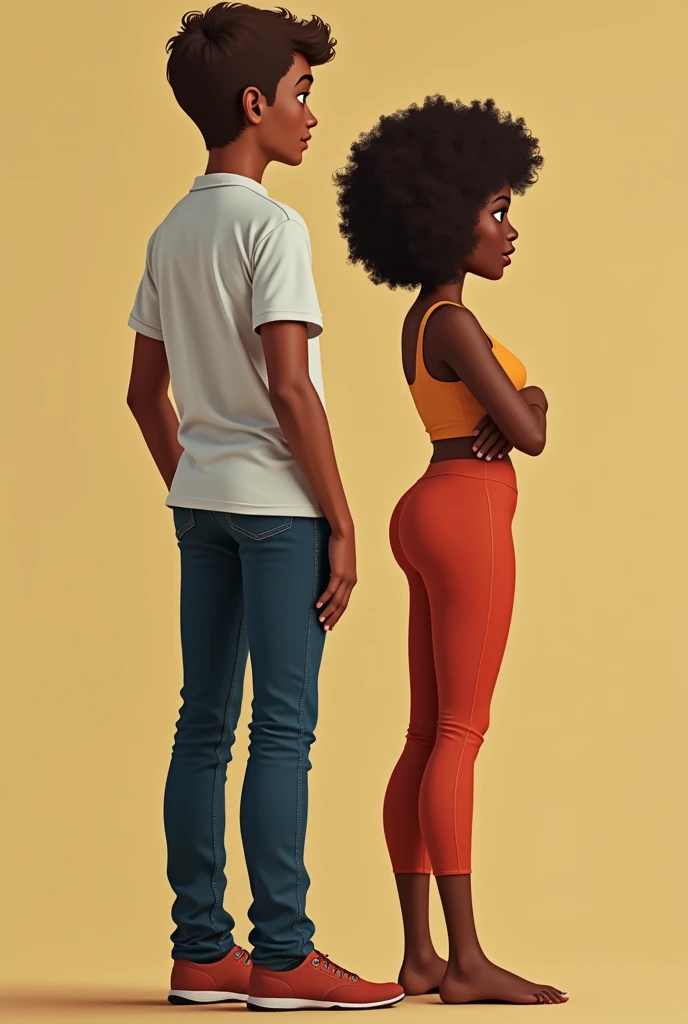 Boy with a big ass with short hair woman with a big ass