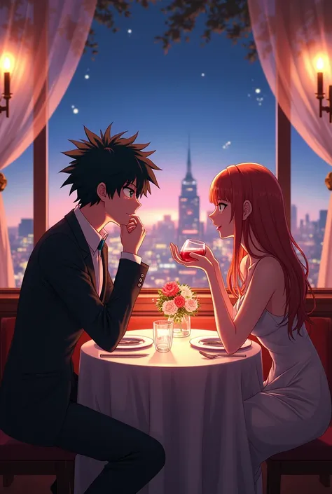 Todoroki from my hero Academia having a date with momo yayoruzo