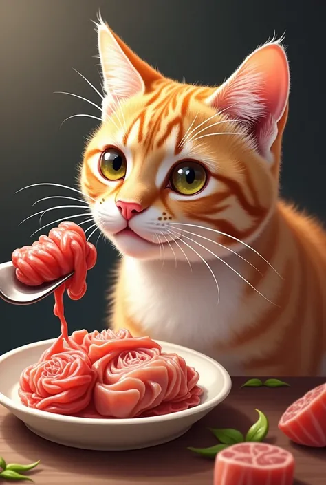 (masterpiece),(Highest quality:1.1),(Very detailed),Best illustrations,In detail,(Portraiture:1.1),Cat self-assertion、article(I want to eat meat and fish)、