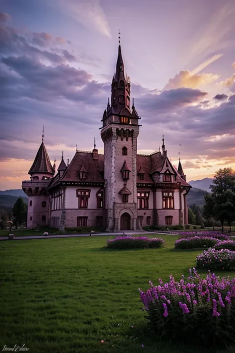 Purple Castle in Transylvania