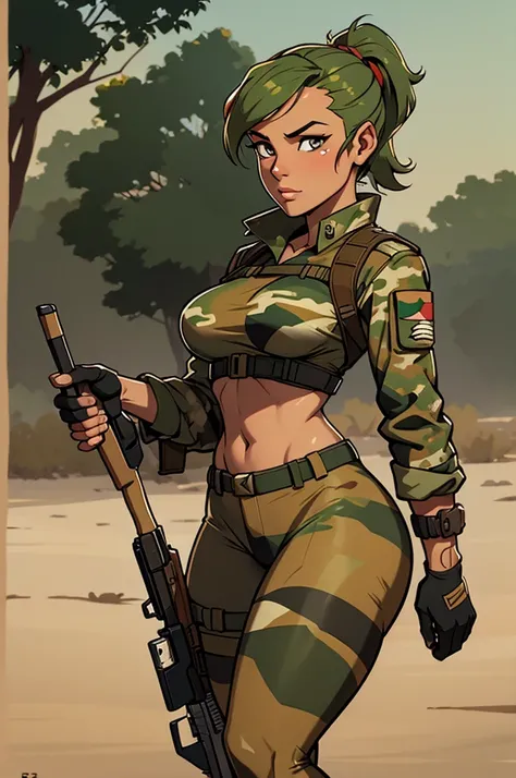 pin-up mercenary from the Rhodesian Bush War, Brushstroke camo